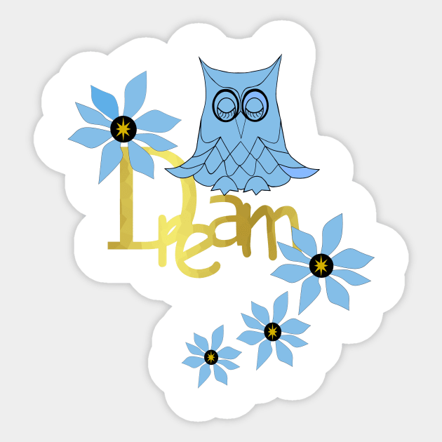 Dreamer Owl Sticker by SartorisArt1